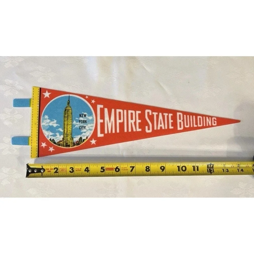4 Vintage New York City Souvenir Pennants  Retro Chinatown ,Dragon , Skyline